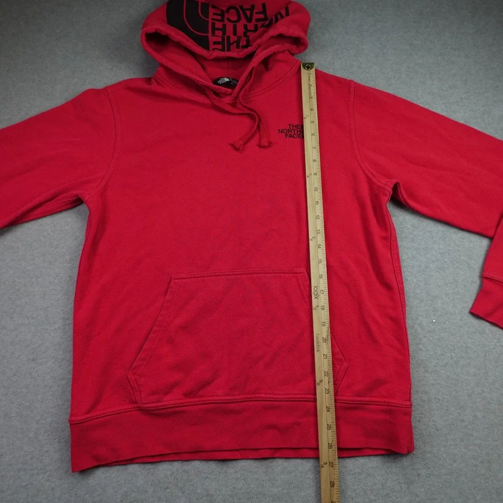 The North Face Hoodie Mens Medium Red Pullover Sweatshirt Logo Active